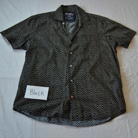 Lansky Bros Shirt Large Black Jungle Room Elvis Presley David Smith - Picture 8 of 8